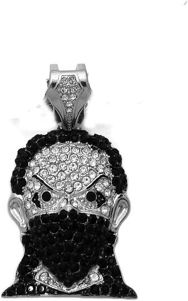 ICED Hip HOP MASK Man Boondock Pendant 11mm 18" 20" Cuban Choker Chain Necklace