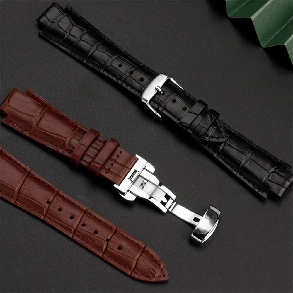 24x14mm konvexes Ende echtes Leder -Uhrband für T60 -Gurt