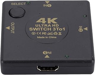 Firulab Laptop Splitter For 3 Monitors,3 In 1 Out High Definition Switcher, Multiple Switch Connector | Multiple Switch Connector High Definition Switcher, 4K HD Monitor Switch Box For PC, Monitors