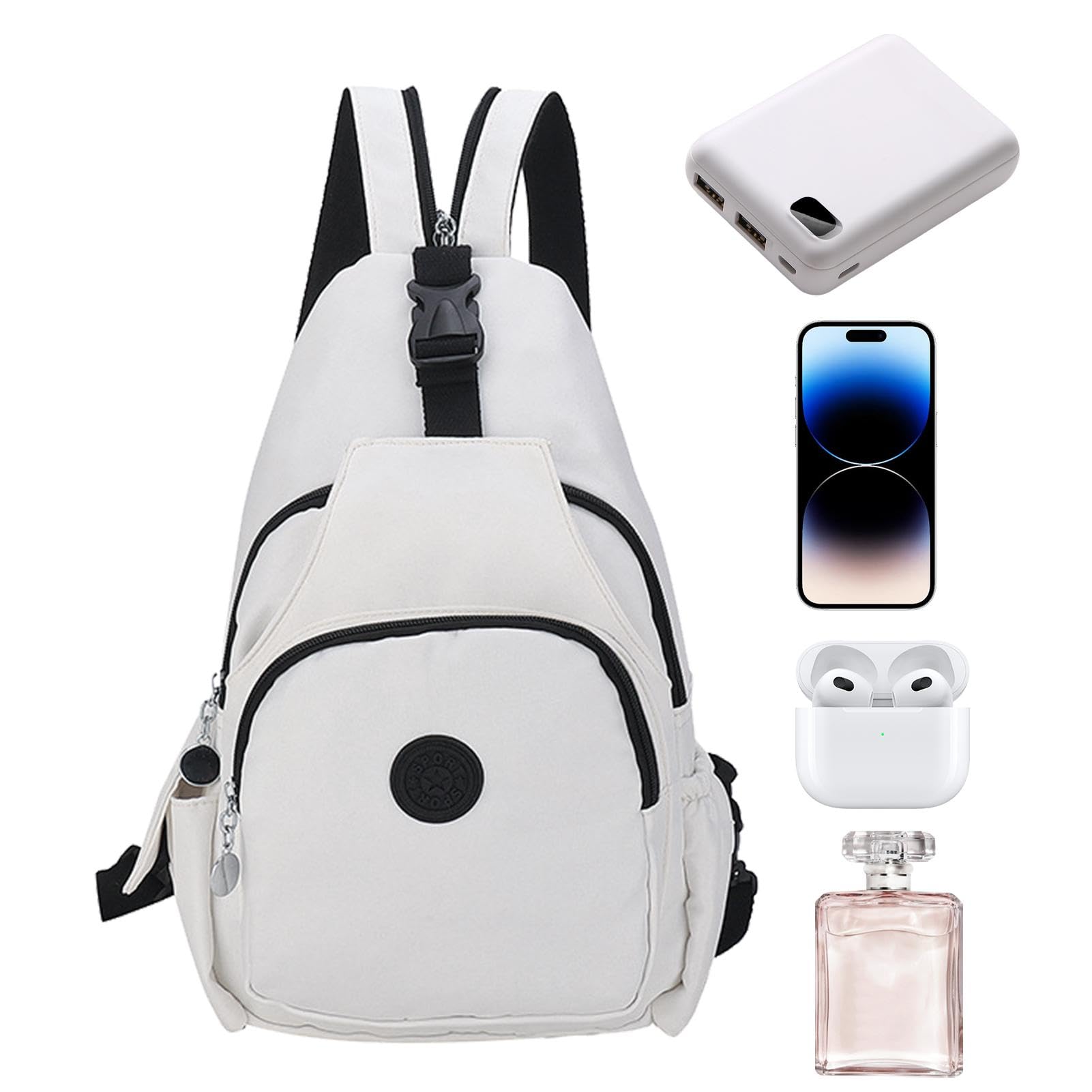 Sac De Poitrine Léger Grande Capacité Pour Femme - Sac à Bandoulière Étanché Modifiable - Idéal Courses Et Quotidien
