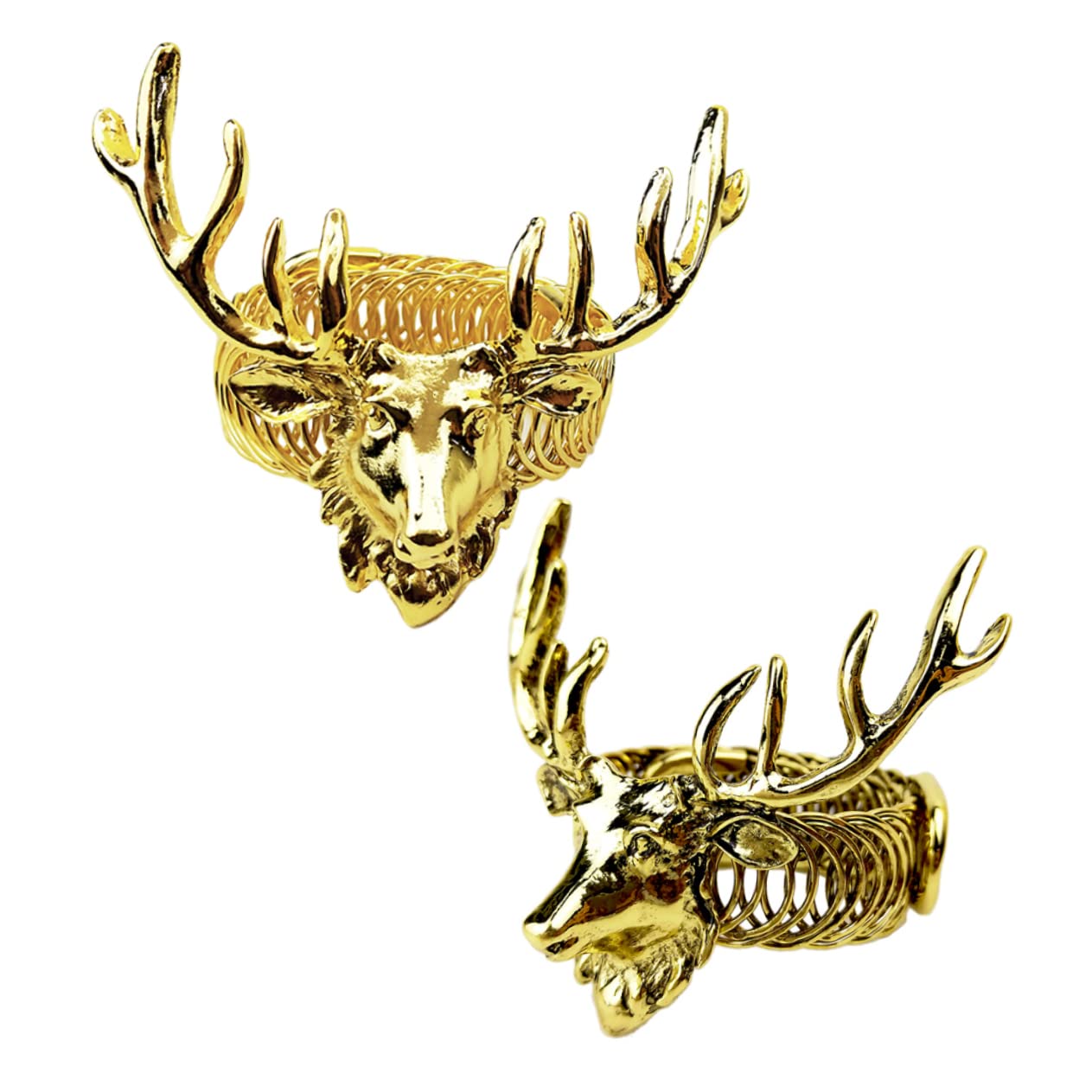 Zerodeko Lot De 3 Embrasses De Rideaux De Noël en Forme De Bois De Cerf Robustes Et Élégantes avec Boucle en Métal pour Votre Maison 2 Pièces X 3