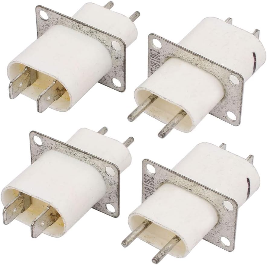 IIVVERR Home Electronic Microwave Oven Magnetron Filament Terminal Sockets 4 Pcs (Enchufes de terminales de filamento de filamento de magnetrón magnetrón para el hogar, 4 pcs