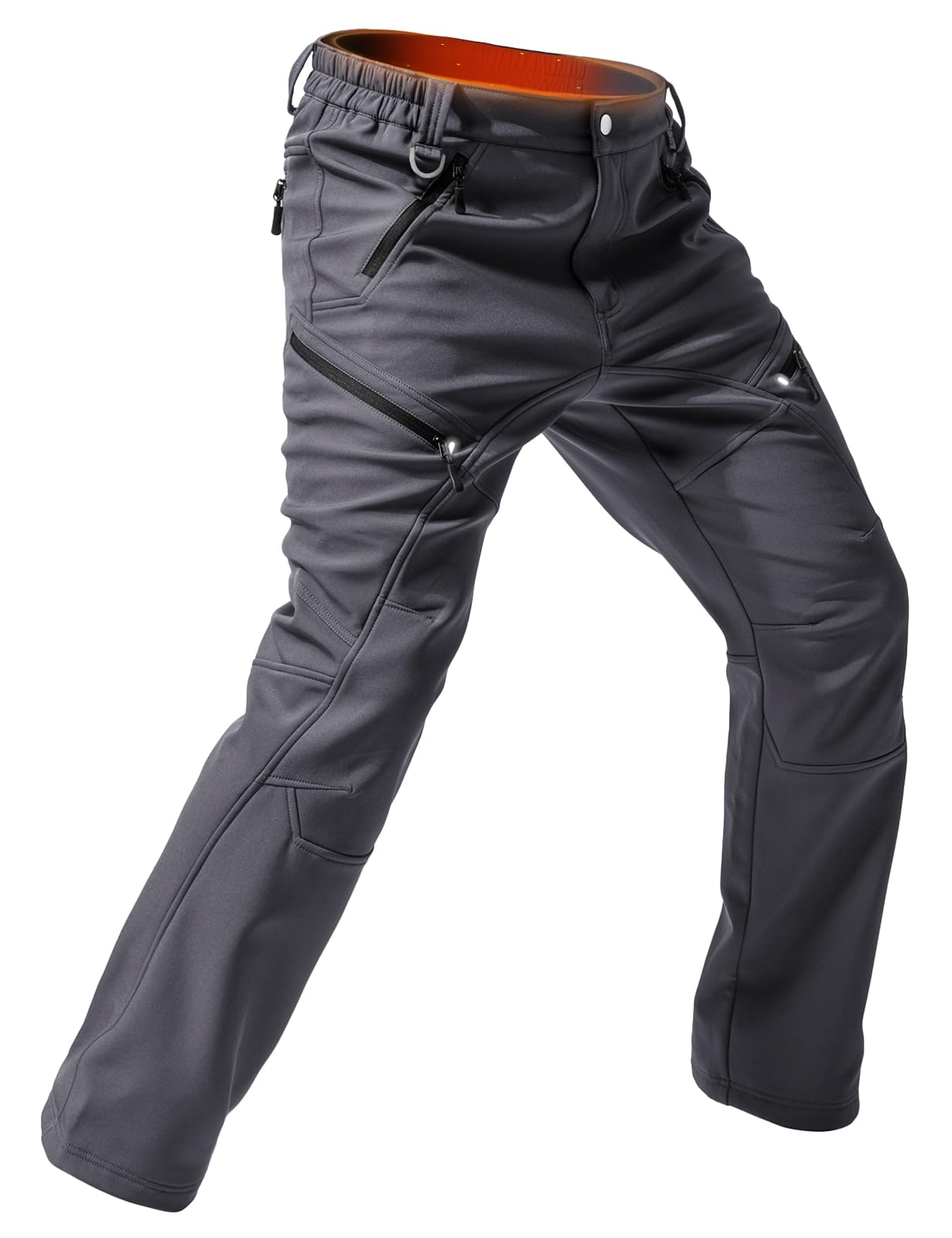 Moosehill Skihose Herren Thermohose Gefüttert: Wasserdicht | Winddicht, Warm, Softshellhose, Wanderhose, Snowboardhose, Winterhose Herren mit 5 RV-Taschen zum Klettern und Wandern