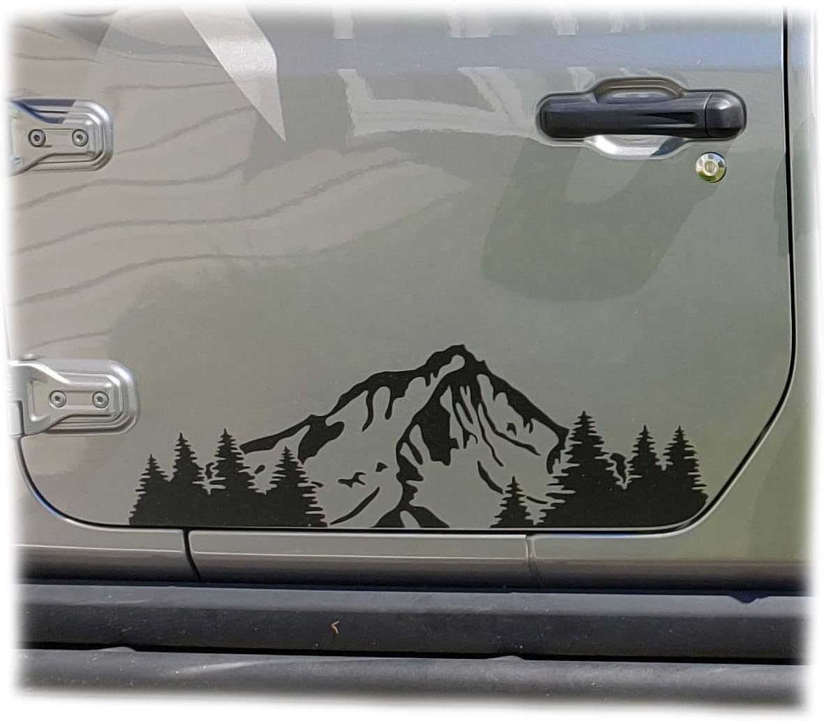 Mountain and Trees for Doors of TJ, JK, JL Jeep Wrangler and JT Gladiator (JL 2 Door Wrangler (2018-Present))
