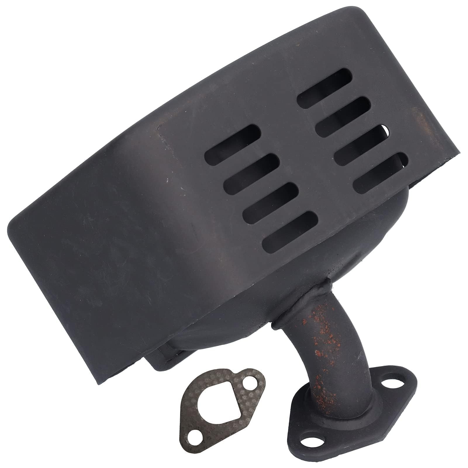 Agatige GX160 Kit de Silencieux Échappement, Le Noir Ensemble d'accessoires de Silencieux en métal pour Groupe électrogène de Pompe à Eau de générateur de Moteur à Essence avec rondelle