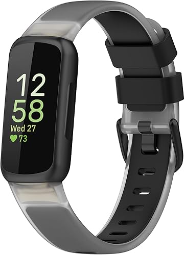 Miniatura 5 de Paquete de 3 bandas compatibles con Fitbit Inspire 3 Smartwatch Correa de reloj TPU Translúcida para Inspire 3