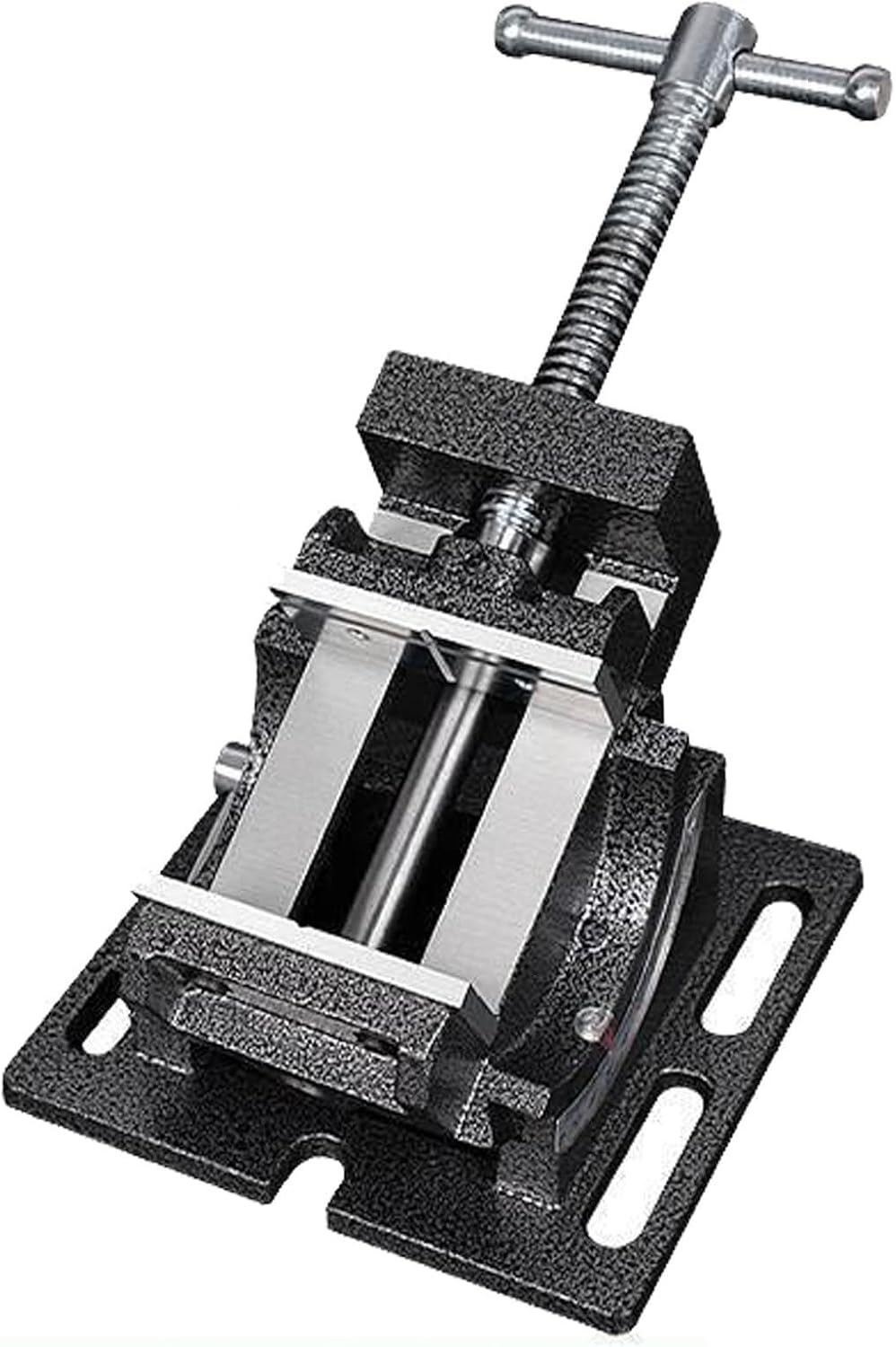 Tilt bench vise, adjustable work with removable jaws, ideal for woodworking, metalworking and DIY projects, for firmly clamping workpieces