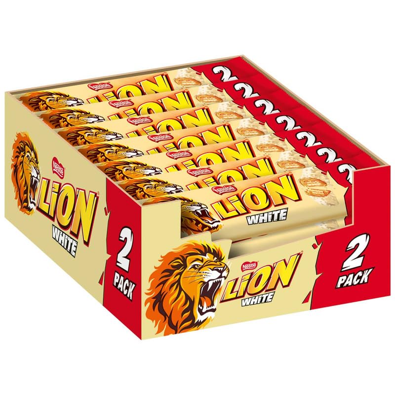 CHOCOLATINA LION WHITE 30 UNIDADES DE 60GR FORMATO GRANDE X2 TOTAL 1800gr total