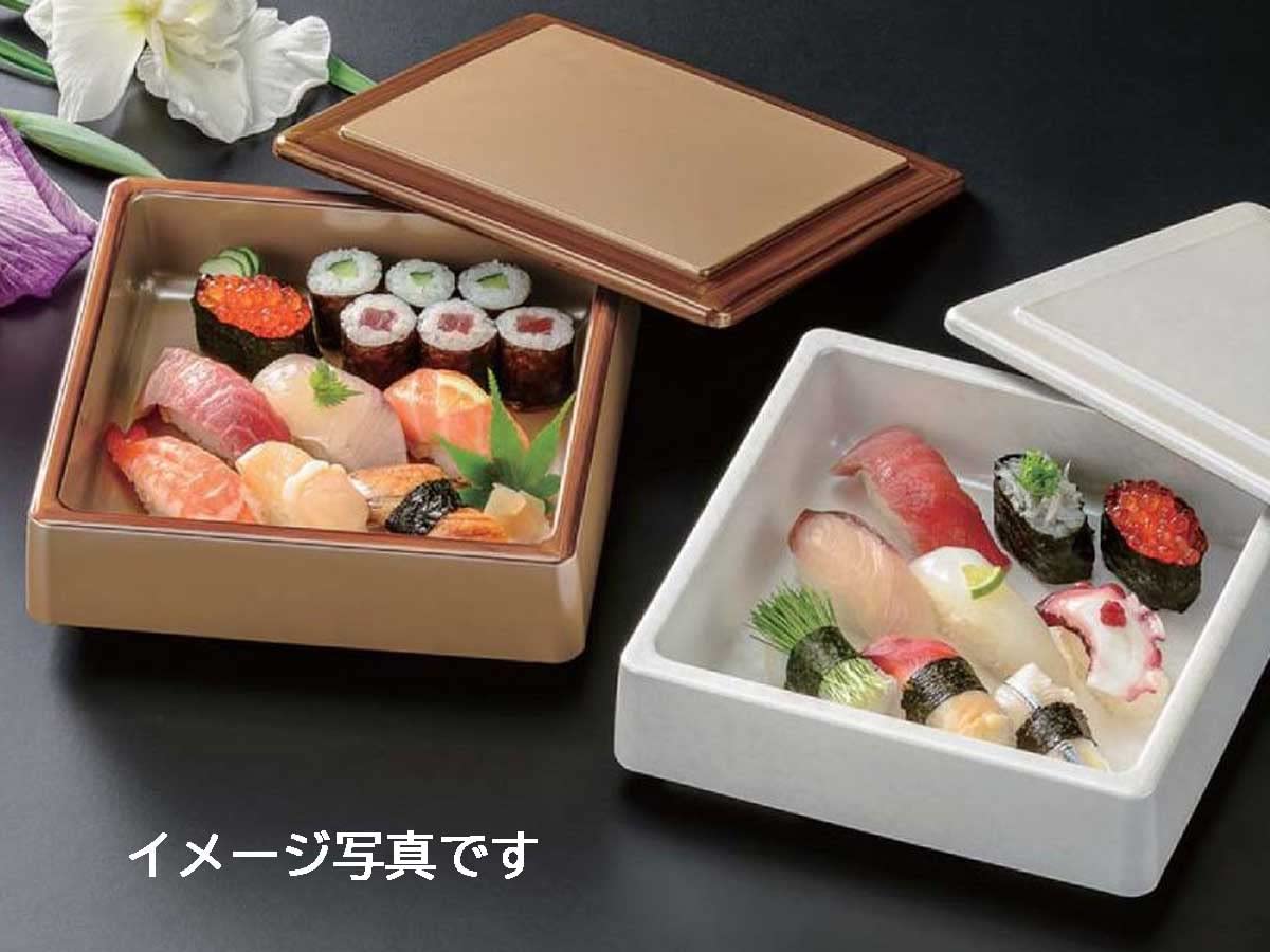Amazon.co.jp: 越前漆器さじべえ 7寸角桶 寿司桶 出前桶 デリバリー
