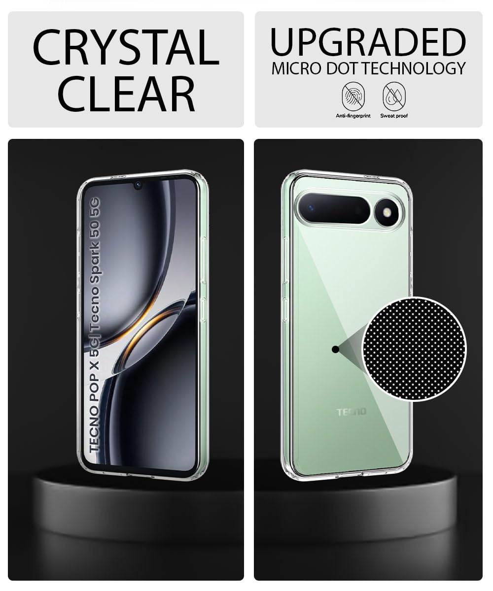 Transparent Case for Tecno PopX 5G & Spark 50 5G - Full Protection -3
