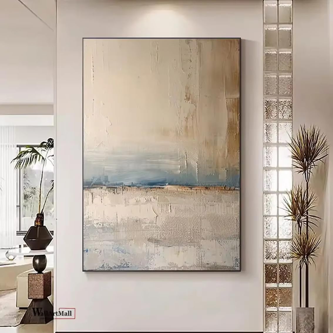 DFZEWKI Canvas Black Beige Abstract Painting Minimalist Wall Art Canvas Painting Living Room Decor(50x75cm(20x30in)/No frame)