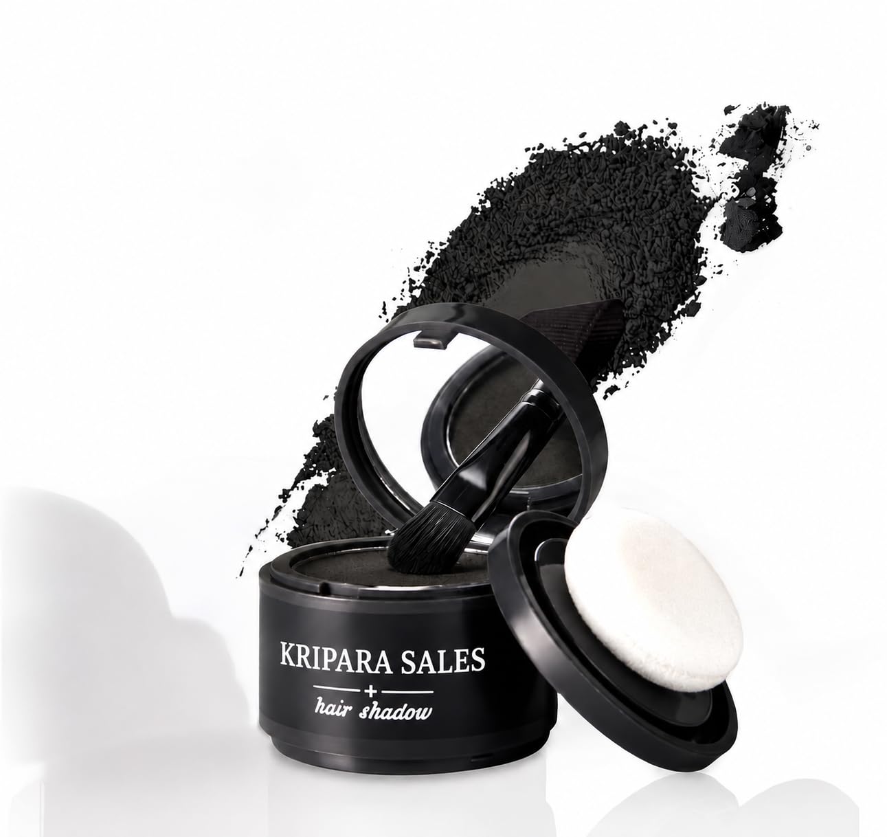 Hair Shadow Powder Compact with Brush, Applicator Puff & Mirror for Hairline, Root Touch Up and Hair Concealer-image-10