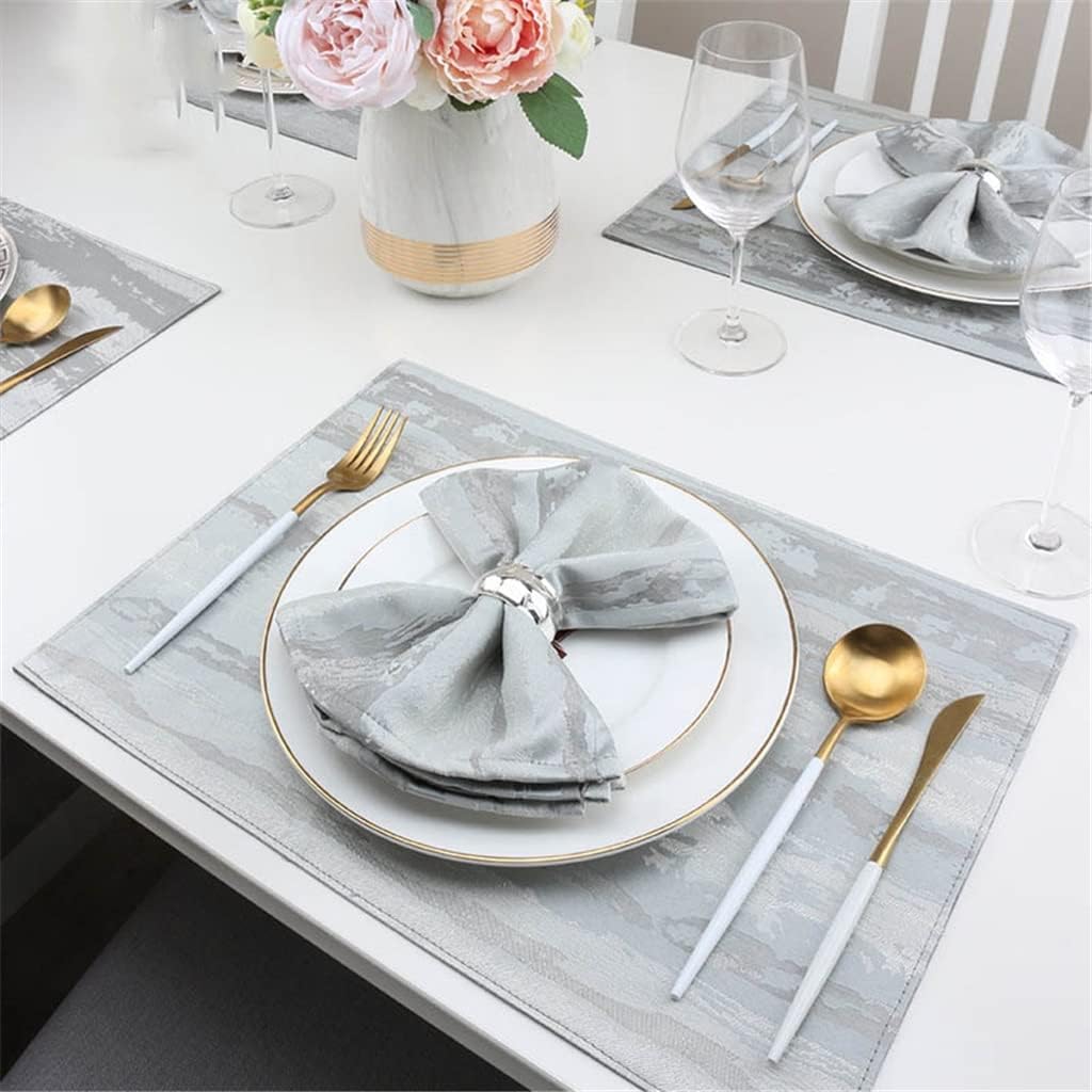 6 Pcs Placemat Fabrictable Place Mats Coasters Table Mats Heat Insulation Placemats(D)