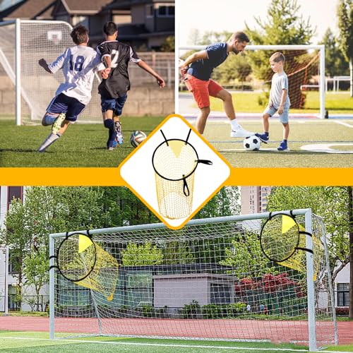 Red de Objetivo de Fútbol 2Pcs Contenedores Superiores Football Goal Football Target Accesorio para Portería de Fútbol con Marco para Práctica Entrenamiento - imagen 6