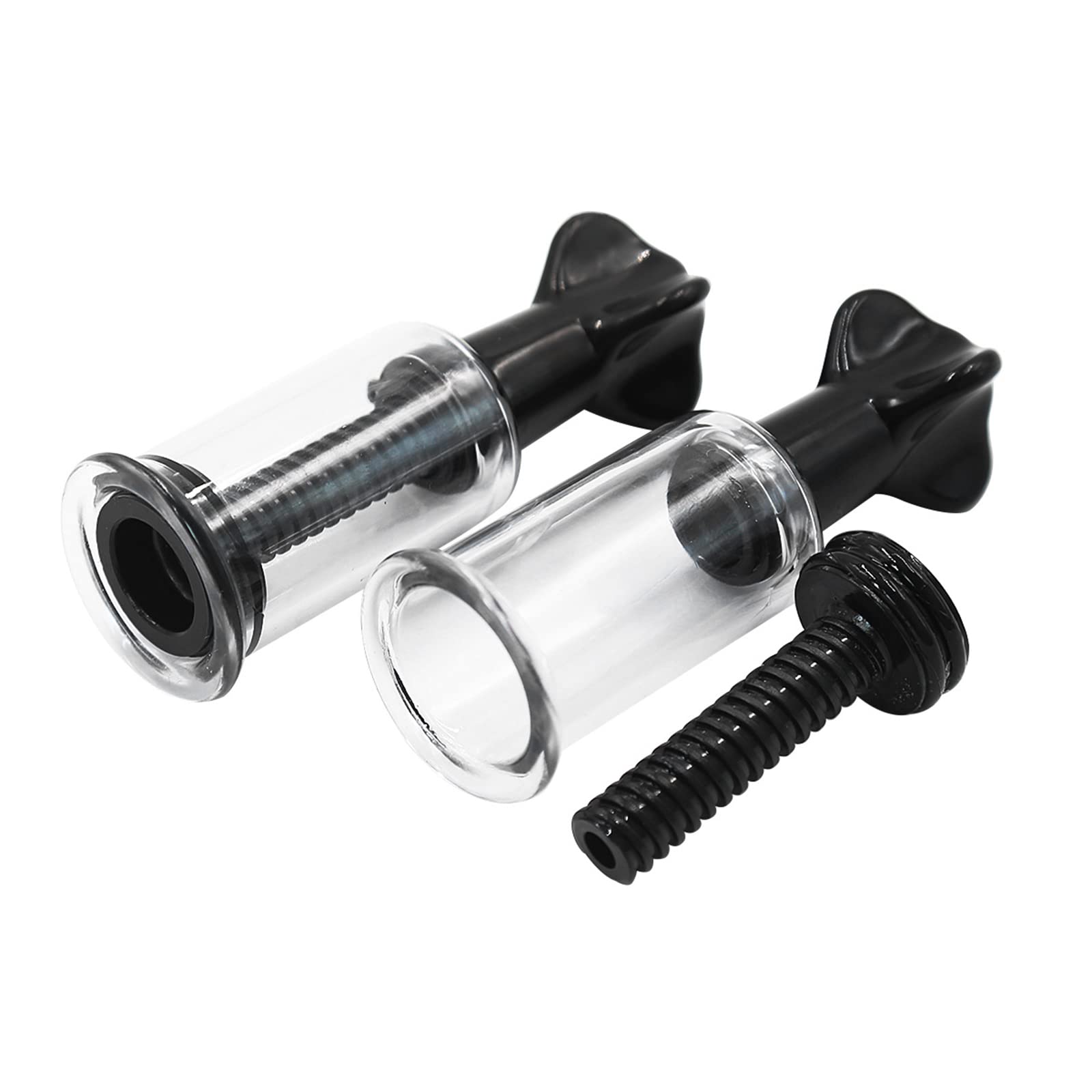 Ventouse de mamelon extra forte 3 tailles disponibles Ventouse de mamelon Stimulation mammaire Jouet sexuel transparent et visible Clitoris Sucker Tire-lait pour femmes couples (le noir, M)