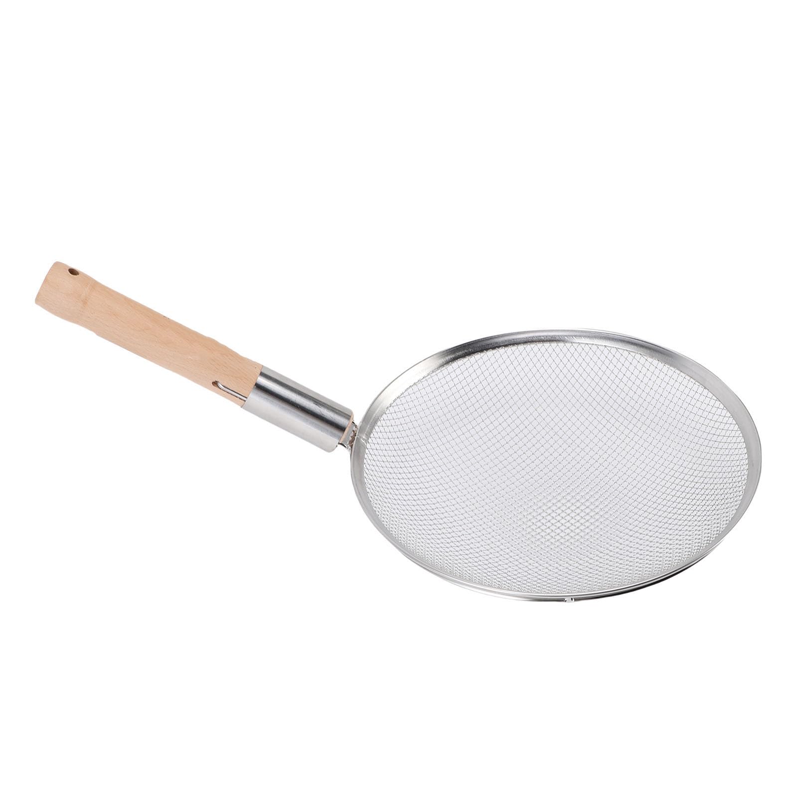 Fabater Cucchiaio per Schiumarola Grande in Acciaio Inossidabile con Manico Ergonomico in Legno, Filtro a Maglia Fine per gli Appassionati di (30 cm)