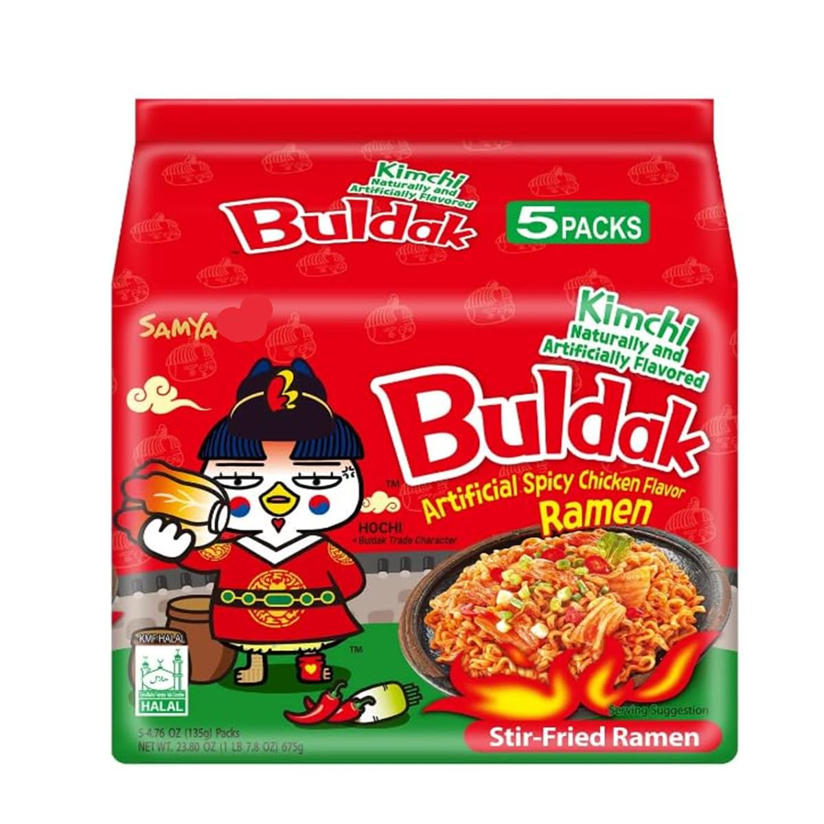 YIJIA | Pack 5 Paquetes mezclados B Ramen Coreano instantáneo Shin Ramyun, de Kimchi, de Chapagetti, Carbonara y de Queso — view 8