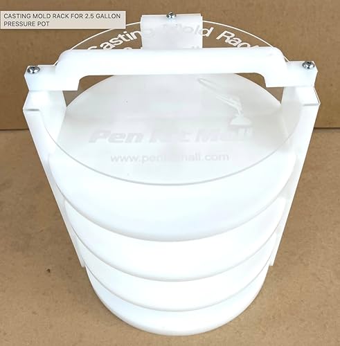 Miniatura 2 de Pen Kit Mall - Estante para ollas a presión para fundición de resina - 4 estantes de bloqueo - Material de HDPE resistente - Se adapta a macetas