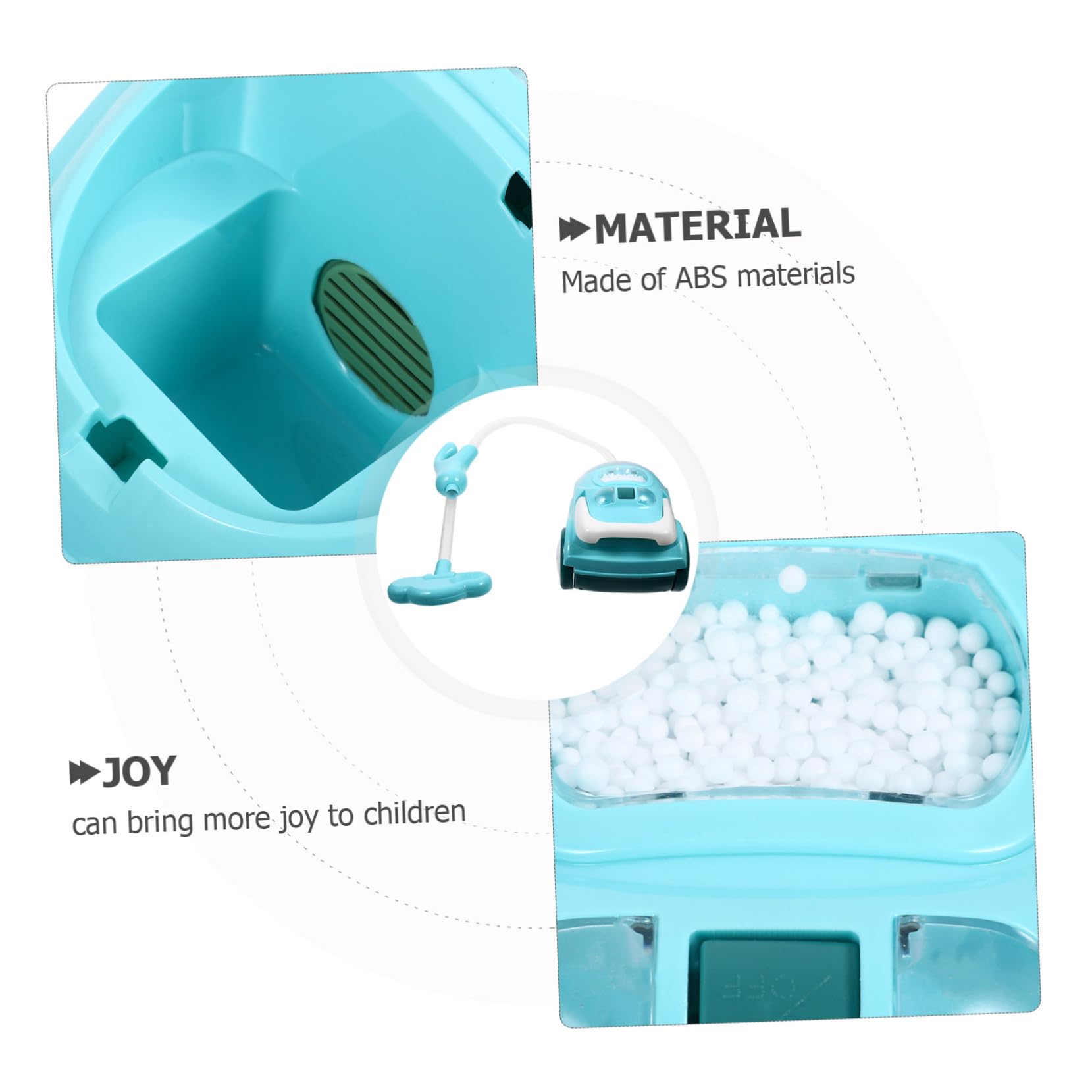 BESPORTBLE Mini Aspirapolvere per Leggero e Sicuro Domestico in Abs Resistente Abilità Cognitive e Interazione Ludica Colore Casuale