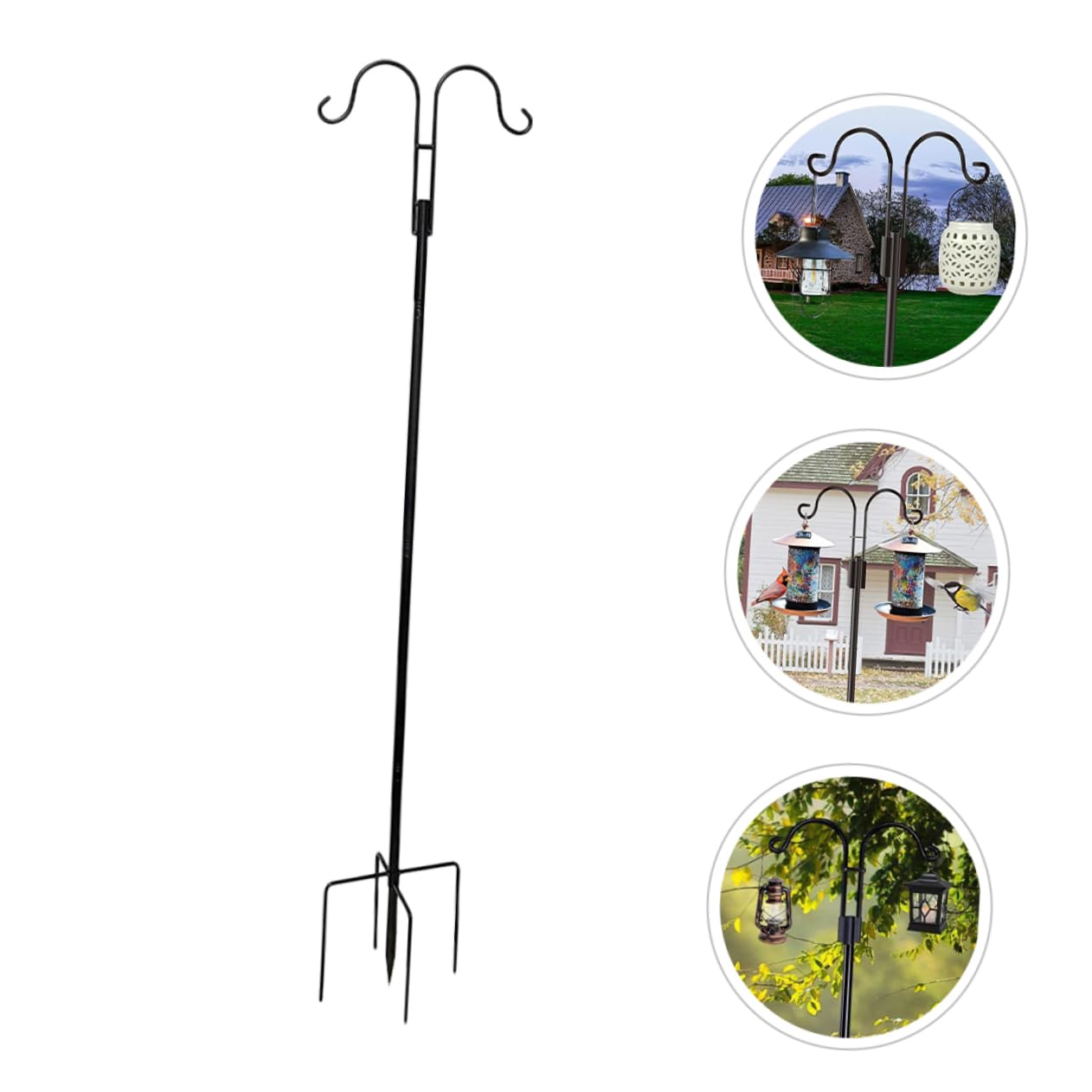 BESTonZON Crochet de Jardin pour Support de Suspension pour Pots de Fleurs et Guirlandes Lumineuses pour Balcon et Terrasse