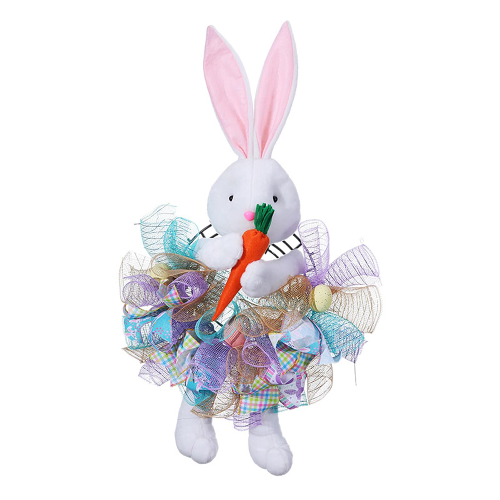 Kalttoy / Blue Easter Flower Hoop Charm Delightful Flower Hoop Beautifully Crafted Easter Door Ornament Party Decorations