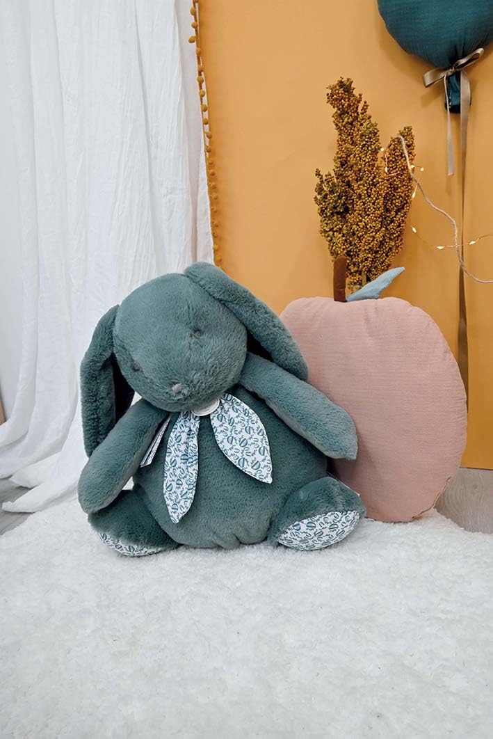 Doudou et Compagnie - Grande peluche coniglio Doudou Pantin verde salvia 42 cm – Peluche morbido per neonati dalla nascita – Idea regalo – Garanzia Doudou Perso – DC4250