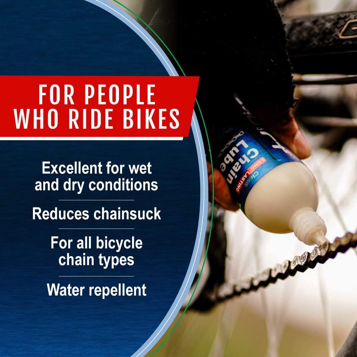 Squirt Chain Lube for Bikes 1 Pack (20 Oz) – Long-Lasting Lube for All Bike Chains – All-Weather Dry Chain Lube – Bike Lubricant to Reduce Noise & Chainsuck – Bike Tools & Maintenance Aid