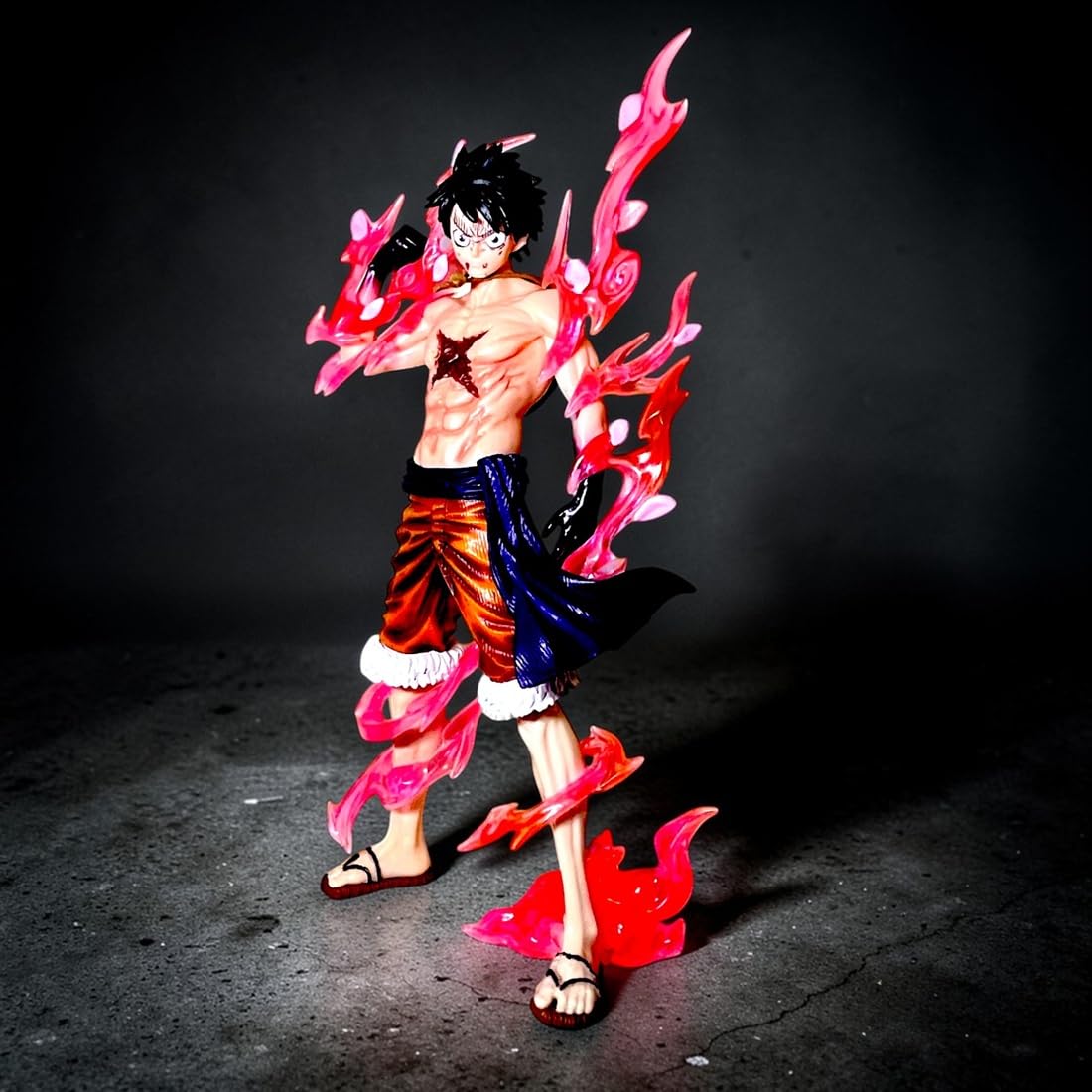 Monkey D. Luffy Gear 5 Action Figure with Flame Effect | Anime One Piece Collectible PVC Statue | Pirate Warrior Model Toy for Desk Decor & Fans (18–20 cm)-image-49