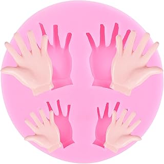 Baby Hand Silicone Molds Hands Chocolate Fondant Mold For Baby Shower Cupcake Topper Cake Decoration Candy Gum Paste Polymer Clay