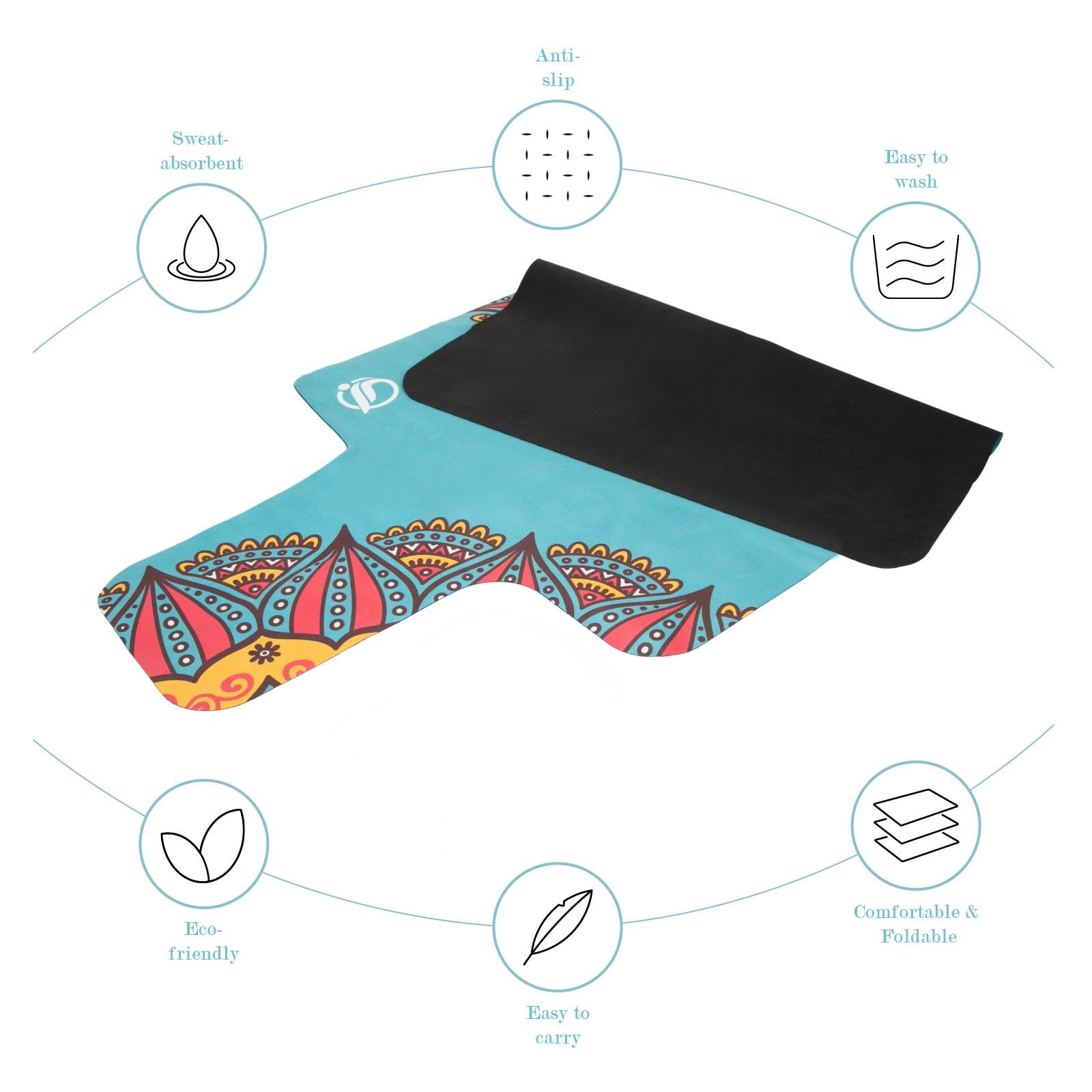 Tapis de Réforme Pilates Antidérapant 96 x 56 cm Housse pour Machine d'exercice