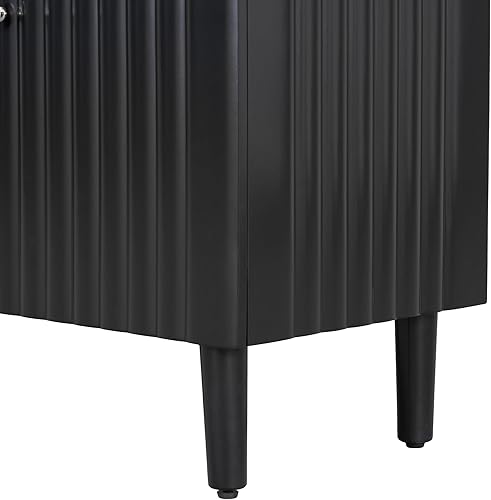 Miniatura 285 de Aparador moderno y elegante con patas y asas de metal dorado y estante ajustable, mesa consola clásica de 60 pulgadas, mesa de sofá, mesa de entrada