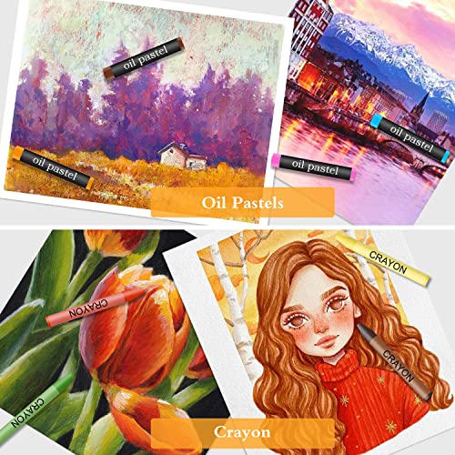 Art Supplies, Deluxe 174 Pieces Art Set Painting Supplies in Portable Wooden Case, Crayon, Oil Pastels, Colored Pencils… - Image 6