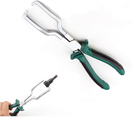 Fuel Line Clip Removal Pliers,Stainless Steel Rubber Grip Fuel Line Petrol Clip Pipe Plier Hose Release Disconnect Removal Pliers Tool,For Auto Maintenance