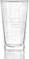 Vista 32 de Well Told Vaso de pinta grabado con mapa de Columbus Ohio, regalo de cerveza grabada (16 onzas, transparente) Pinta de mapa de la ciudad