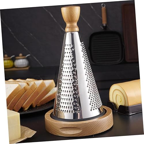 Miniatura 8 de Uonlytech Multifunctional Kitchen Cheese Grater with Wood Handle Stainless Steel Three-sided Design Stable Stand for Home Restaurant Vegetable