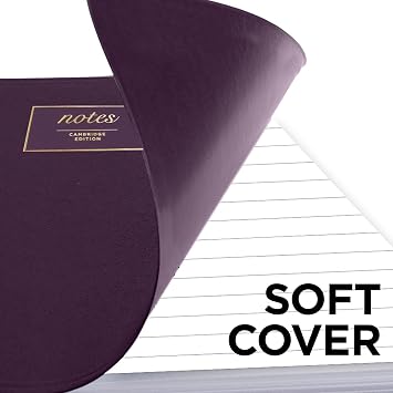 Cambridge Business Notebook, Legal Ruled Paper, 6-1/2 x 9-1/2, 80 Sheets, Flexible Soft Touch Cover, Purple (49556)