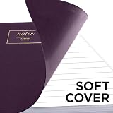 Cambridge Business Notebook, Legal Ruled Paper, 6-1/2" x 9-1/2", 80 Sheets, Flexible Soft Touch Cover, Purple (49556) – view 6