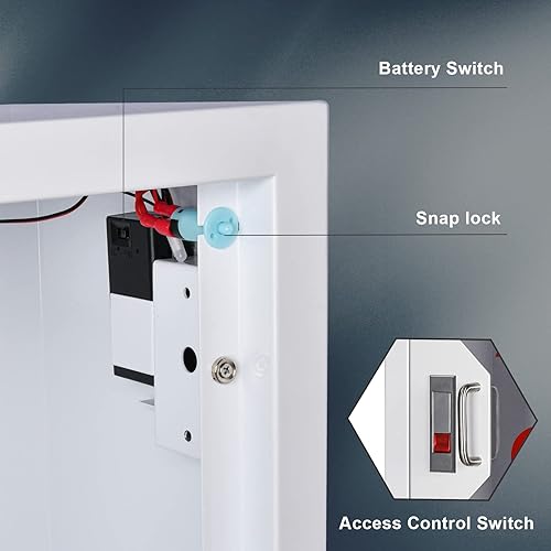 Miniatura 7 de AED Gabinete de almacenamiento de montaje en pared para desfibrilador, gabinete de acero inoxidable AED con cierre a presión, se adapta a todas las