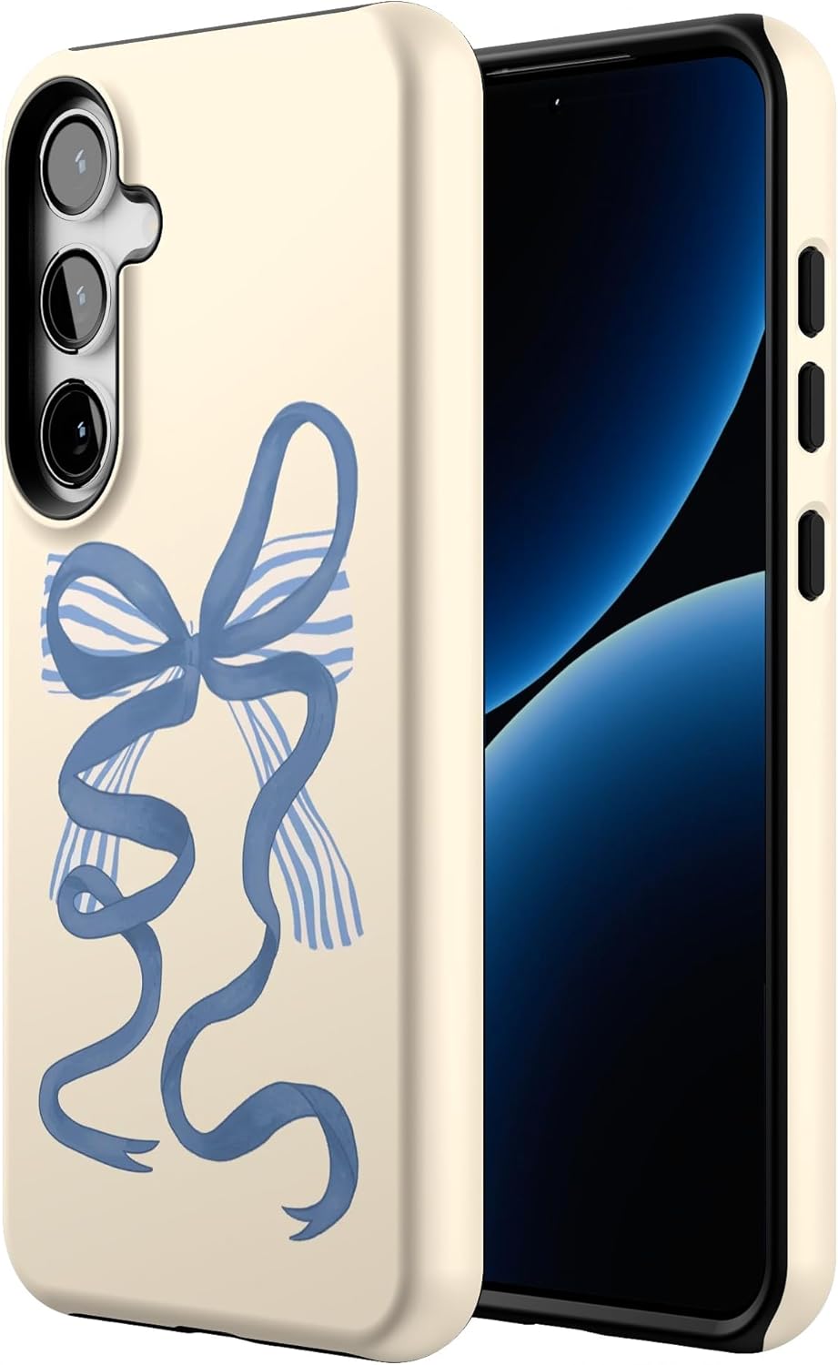 Casely Galaxy S24 Plus Case | Heartstrings | Blue Bow | Essential Slim Dual-Layer Protective Design