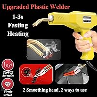 Vista 7 de Soldador de plástico de 220 W, kit de soldadura de plástico 2 en 1, 1000 piezas de grapas calientes, kit de reparación de plástico con 100 varillas