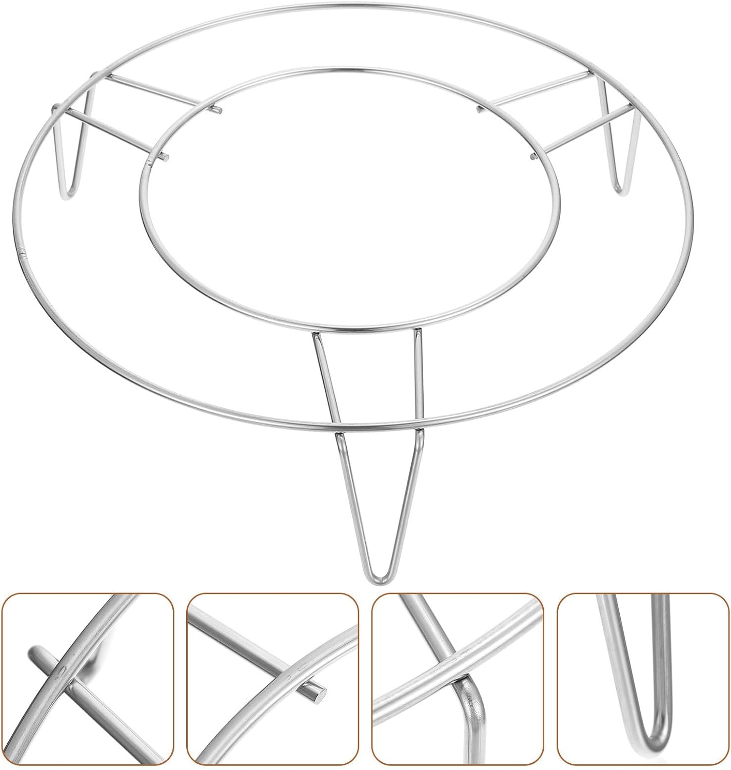 Multi Function Stainless Steel Steamer Rack with Footed Base