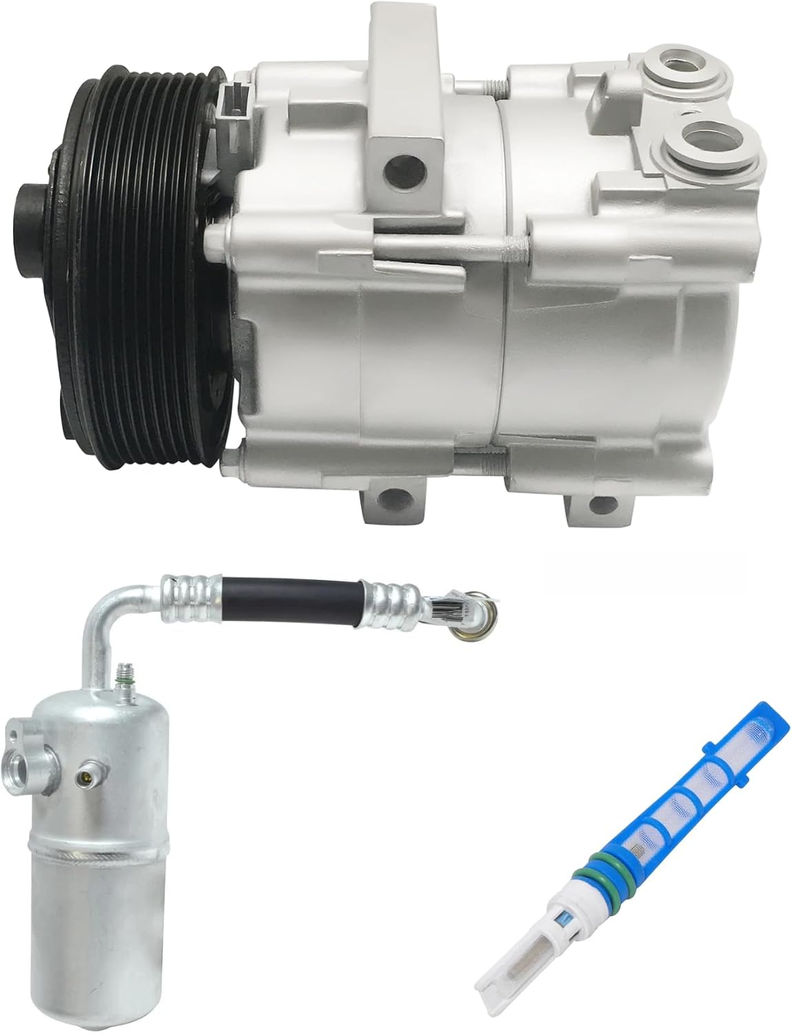 RYC Automotive Air Conditioning Compressor and Clutch Kit KT DA53-01 (Fits Ford F-150 4.6L, 5.4L 1998, 1999, 2000, 2001; Fits Ford F-250 4.6L, 5.4L 1998, 1999; Fits Ford Lobo 4.6L 1997, 1998, 1999)