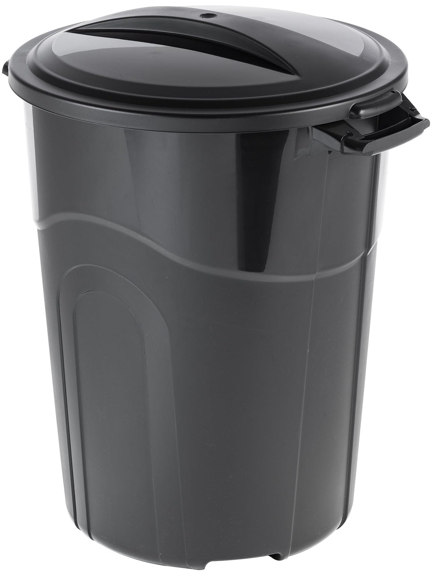 32 Gallon Heavy Duty Plastic Outdoor Trash Can with Lid Lock Easy-Carry Handles Suitable for Indoor Outdoor Kitchen