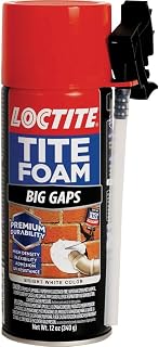 Loctite Tite Foam Big Gaps Spray Foam Sealant, 12 fl oz Can, 1 Pack - Polyurethane Expanding Insulation