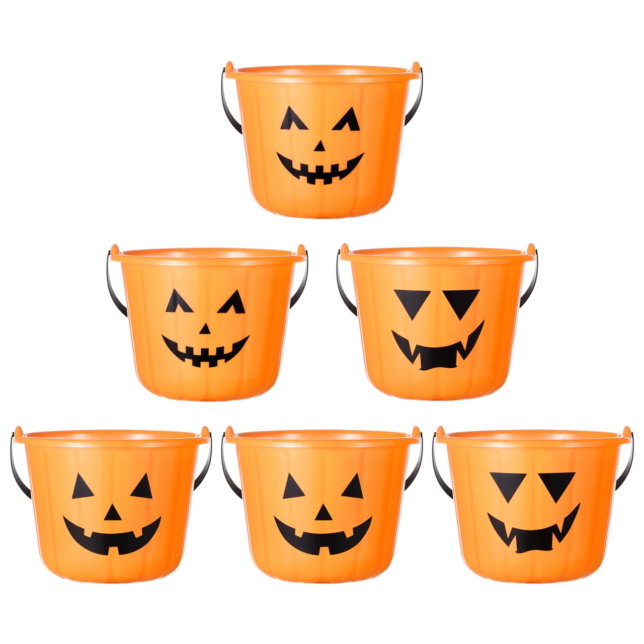 Décoration d'automne et seau de citrouille d'Halloween en lot de 6 pièces