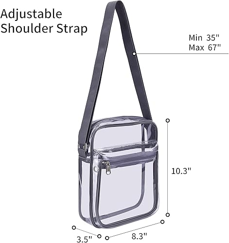 Miniatura 8 de USPECLARE Clear Purse Bag for Stadium Events Clear Messenger Bag for Men and Women