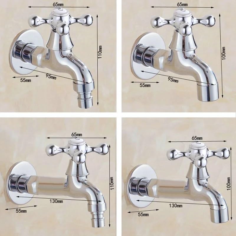 Robinet de cuisine mural chrome poli ZH1YFD au design épuré et durable
