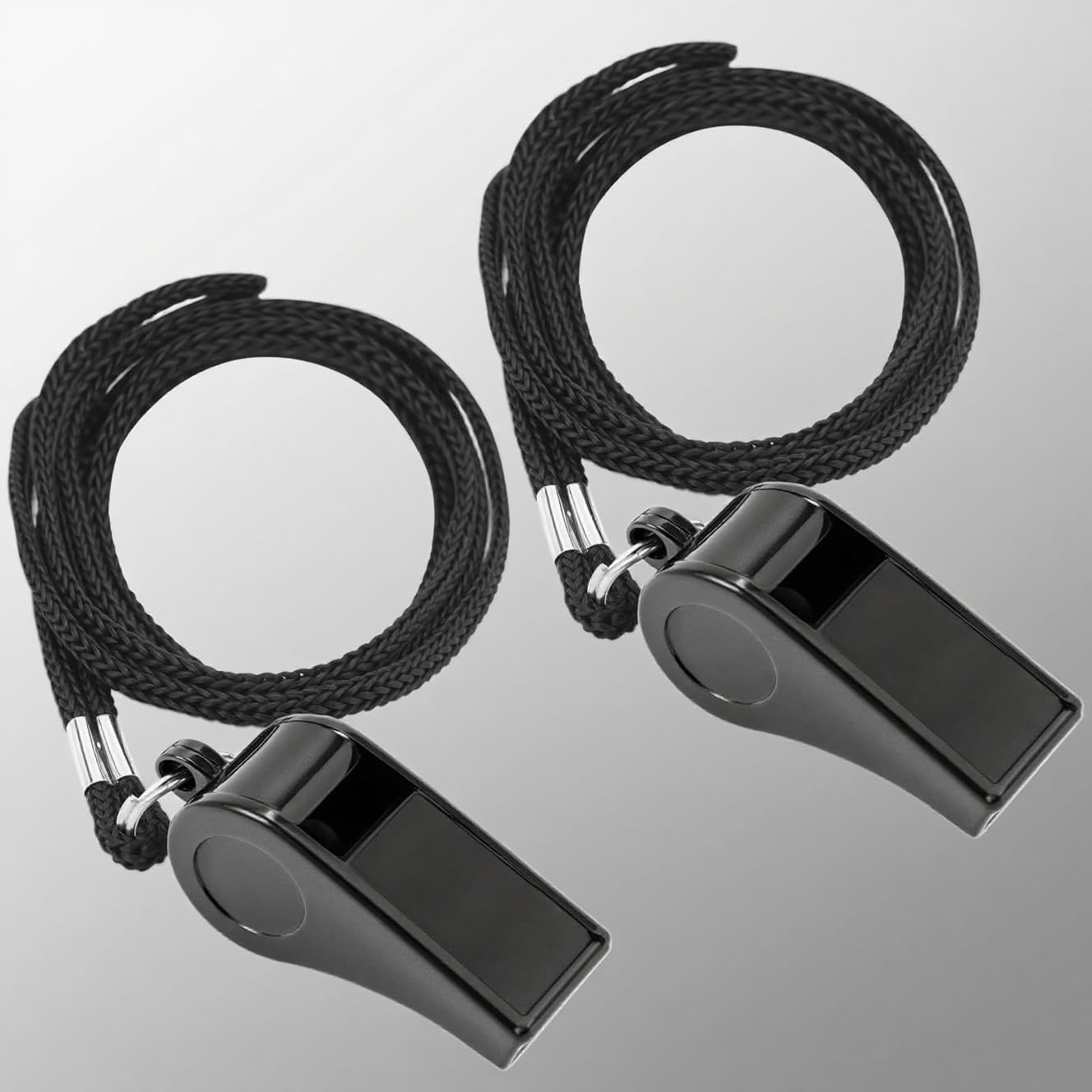 2PCS Sports Whistles with Lanyard, Loud Crisp Sound Whistle Ideal for Coaches, Referees, Officials,Outdoor Enthusiasts, and Family Emergencies.