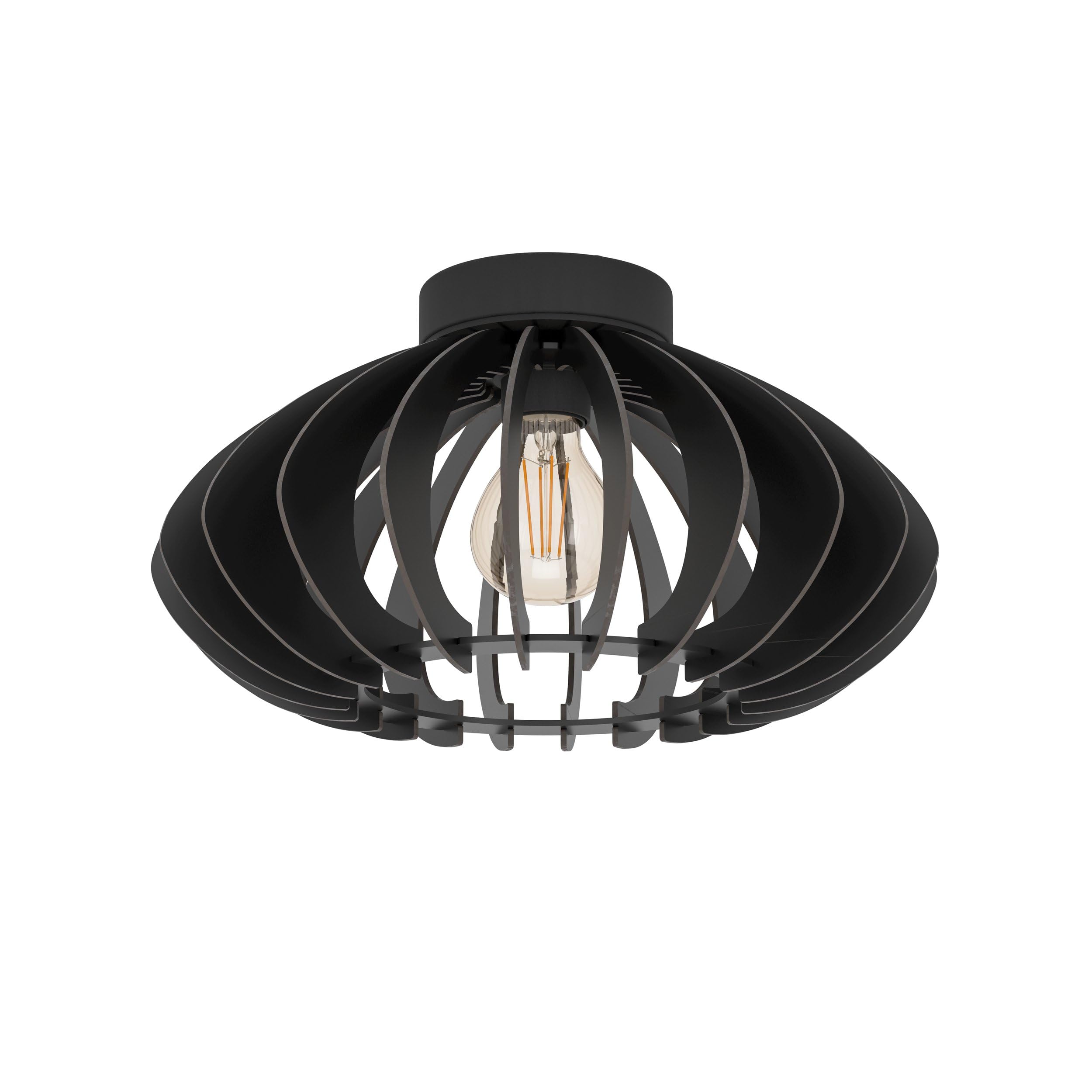 Eglo Black Ceiling Lamp Cossano 3, Vintage Ceiling Light Fitting