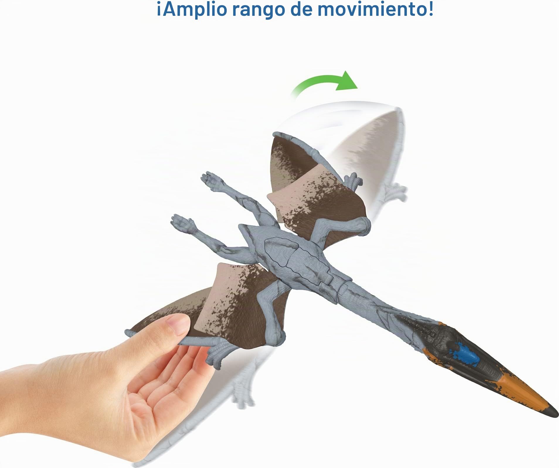 Jurassic World Quetzalcoatlus gran acción, dinosaurio de juguete articulado, regalo para niños +4 años (Mattel HDX48)